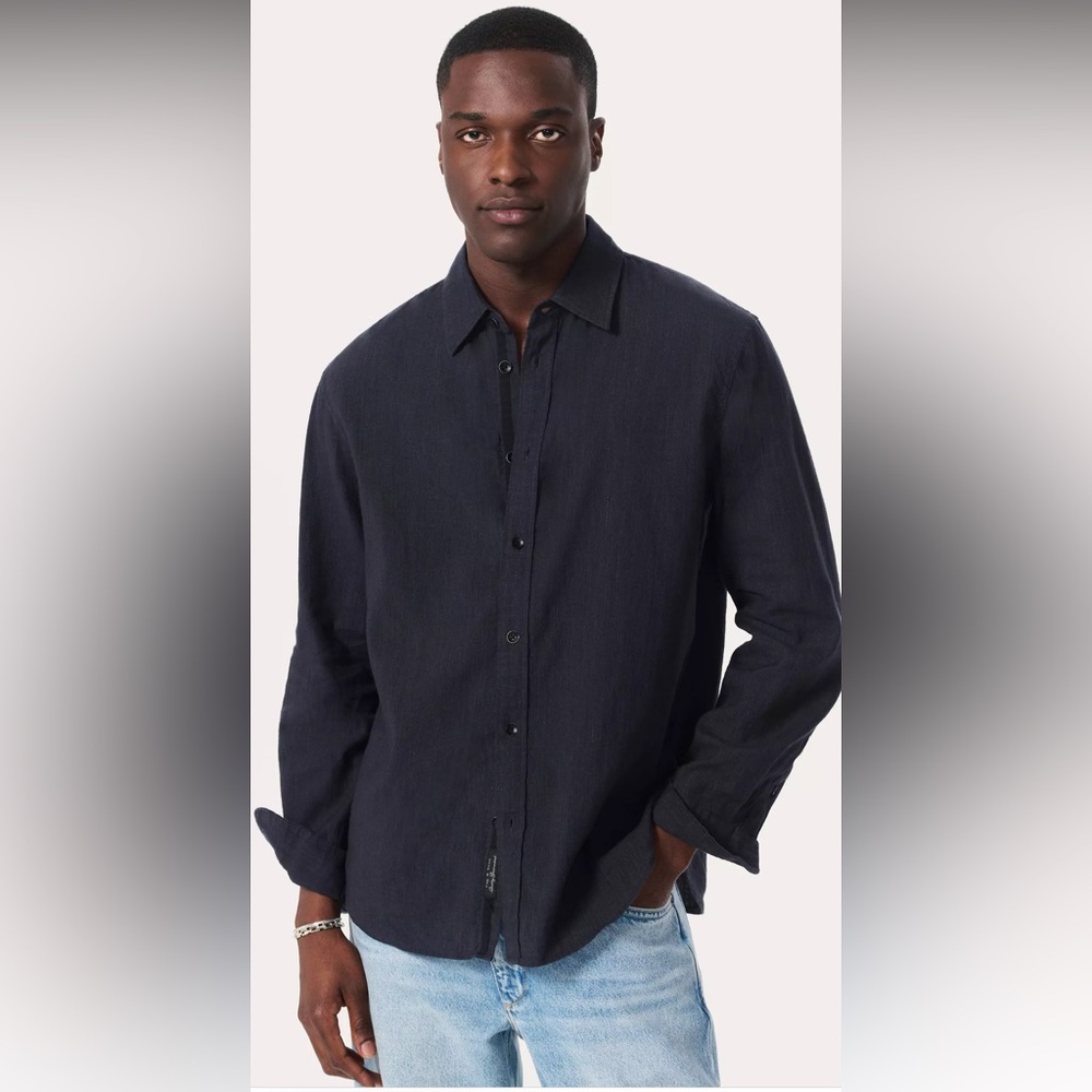 rag & bone Men's Black Shirt